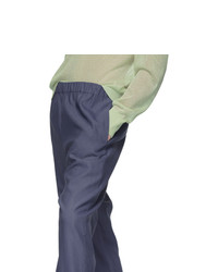 Pantalon chino en lin bleu marine Tibi