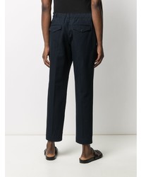 Pantalon chino en lin bleu marine Pt01