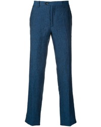 Pantalon chino en lin bleu marine Etro