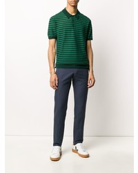 Pantalon chino en lin bleu marine Incotex