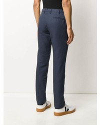 Pantalon chino en lin bleu marine Incotex