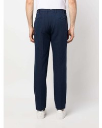 Pantalon chino en lin bleu marine Incotex