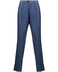 Pantalon chino en lin bleu Etro