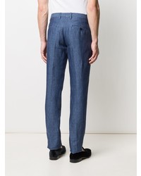 Pantalon chino en lin bleu Etro