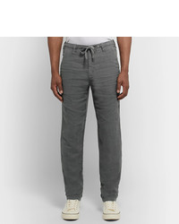 Pantalon chino en lin gris foncé Hartford