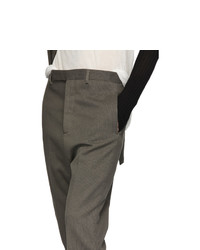 Pantalon chino en lin gris foncé Rick Owens