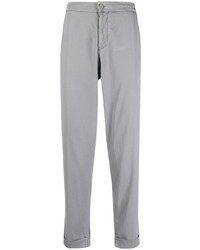 Pantalon chino en lin gris Kiton