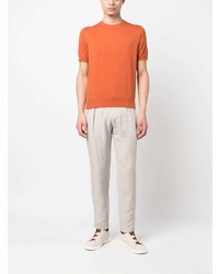 Pantalon chino en lin gris Canali