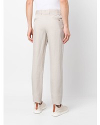 Pantalon chino en lin gris Canali