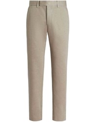 Pantalon chino en lin gris Zegna