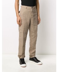 Pantalon chino en lin marron clair Eleventy