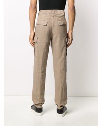 Pantalon chino en lin marron clair Eleventy