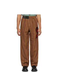 Pantalon chino en lin multicolore