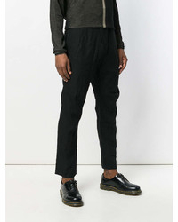 Pantalon chino en lin noir