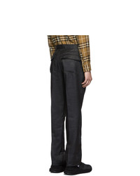 Pantalon chino en lin noir Burberry