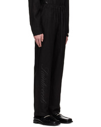 Pantalon chino en lin noir Saintwoods