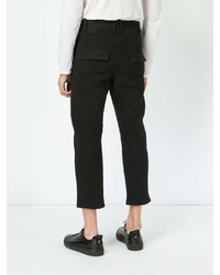 Pantalon chino en lin noir