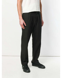 Pantalon chino en lin noir Damir Doma