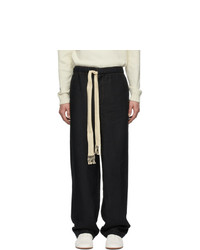 Pantalon chino en lin noir Loewe