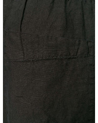 Pantalon chino en lin noir