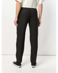 Pantalon chino en lin noir