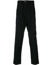 Pantalon chino en lin noir