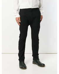 Pantalon chino en lin noir