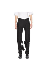Pantalon chino en lin noir Sulvam