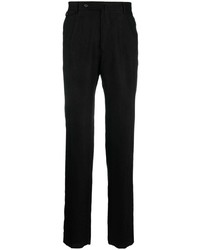 Pantalon chino en lin noir Tagliatore