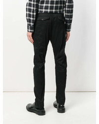 Pantalon chino en lin noir