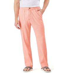 Pantalon chino en lin orange