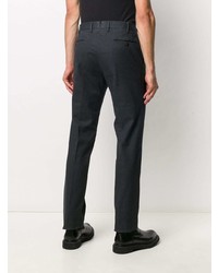 Pantalon chino en pied-de-poule bleu marine Pt01