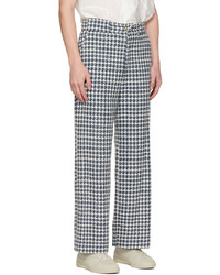 Pantalon chino en pied-de-poule bleu marine young n sang