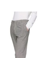 Pantalon chino en pied-de-poule gris Balmain