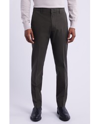 Pantalon chino en pied-de-poule noir
