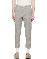Pantalon chino en seersucker à rayures verticales gris rag & bone