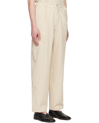 Pantalon chino en seersucker beige Howlin'