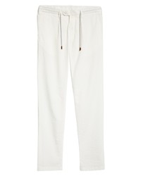 Pantalon chino en seersucker blanc