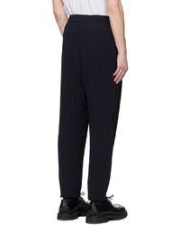 Pantalon chino en seersucker noir Giorgio Armani