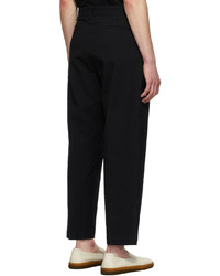 Pantalon chino en seersucker noir Barena