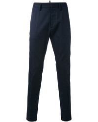 Pantalon chino en sergé bleu marine DSQUARED2