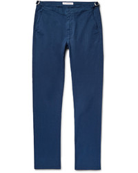 Pantalon chino en sergé bleu marine Orlebar Brown