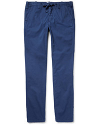 Pantalon chino en sergé bleu
