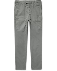Pantalon chino en sergé gris Brunello Cucinelli