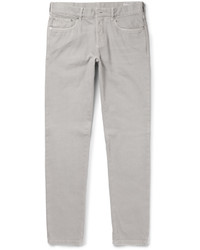 Pantalon chino en sergé gris Brunello Cucinelli