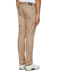 Pantalon chino en sergé marron clair Naked & Famous Denim