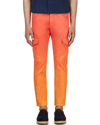 Pantalon chino en sergé orange