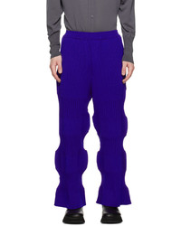 Pantalon chino en tricot bleu marine CFCL