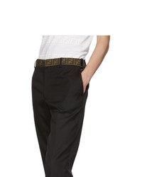 Pantalon chino en tricot noir Fendi