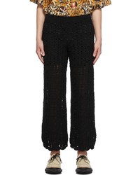Pantalon chino en tricot noir Soulland